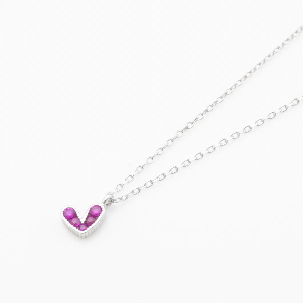 Custom Necklace for Women Wife Infinity Love Heart Birthstone Sterling Silver Necklace