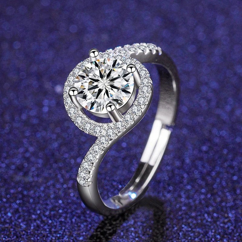 Fashion Romantic Ring Silver Rings Diamond Wedding Engagement